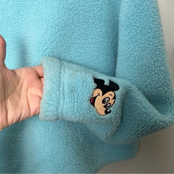 Disney Mickey Mouse Peace Sign Fleece Pullover - Picture 7 of 8